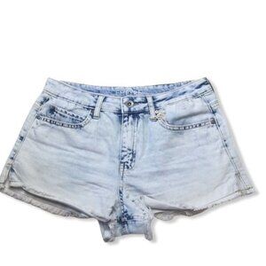 Empyre Adrian Cut Offs Jean Shorts High Waist Blue Acid Wash Retro Size 5 New